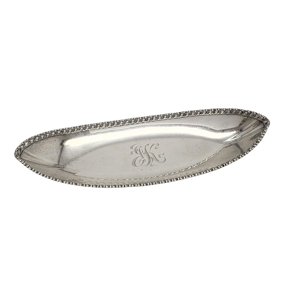 Shiebler Victoria Sterling Silver Dresser/Vanity/Pin Tray w/Mono #15712